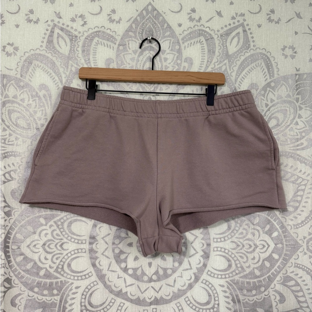 Nice No Boundaries NoBo Walmart Shorty Booty Shorts Cotton Blend Soft Grey XXL